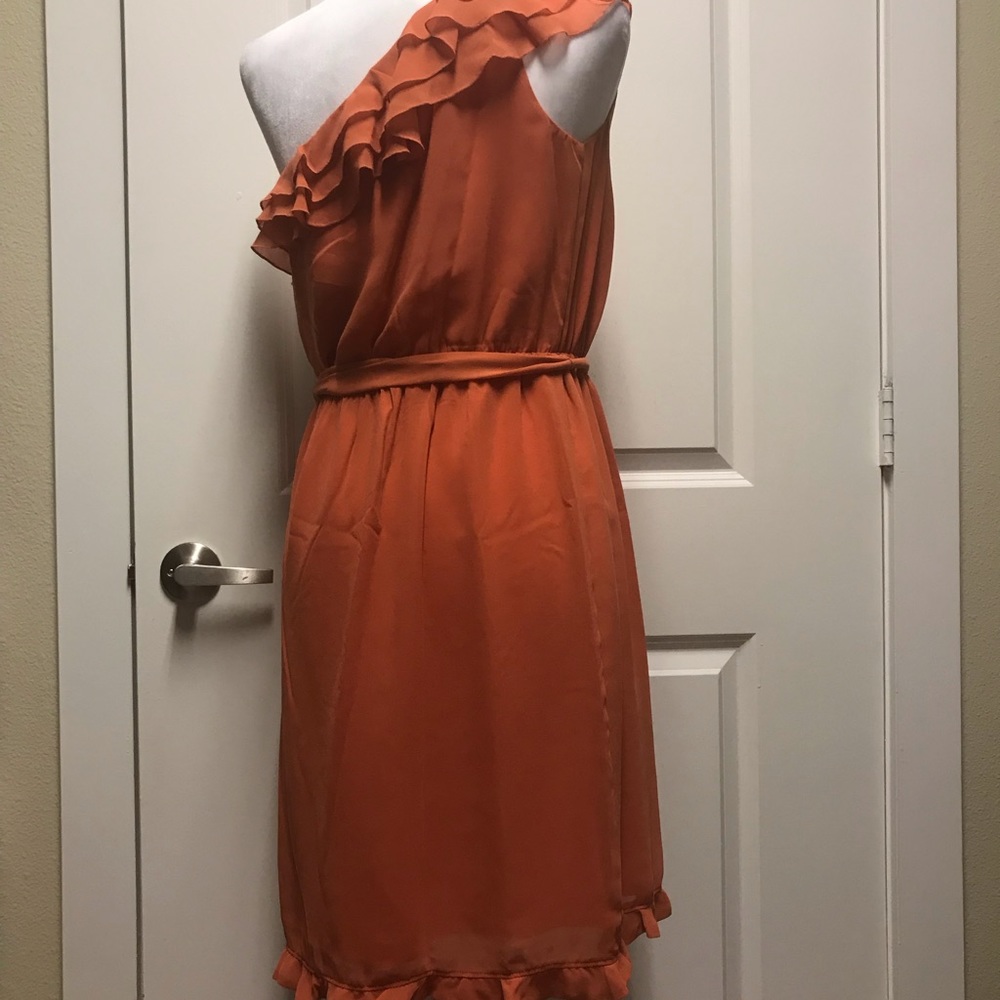 One Shoulder Ruffled Dress - Picture 4 of 4